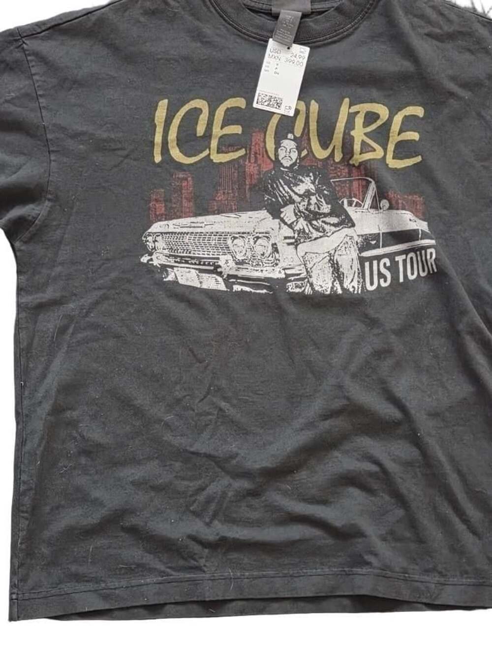 H&M Ice Cube Tour T-Shirt Size S Black Graphic Rap Tee